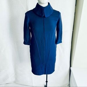Anthropologie S Retro 60s High Collar Mini Dress